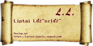 Liptai László névjegykártya