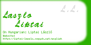 laszlo liptai business card