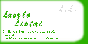 laszlo liptai business card